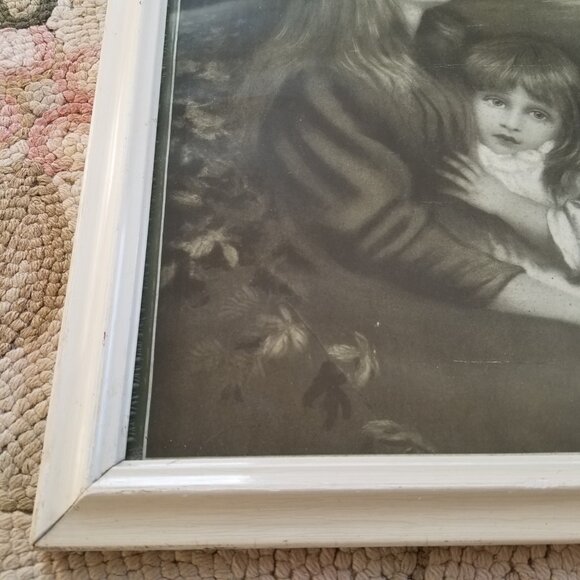 Antique Sisters Print in Old Frame with Glass - Picture 5 of 7